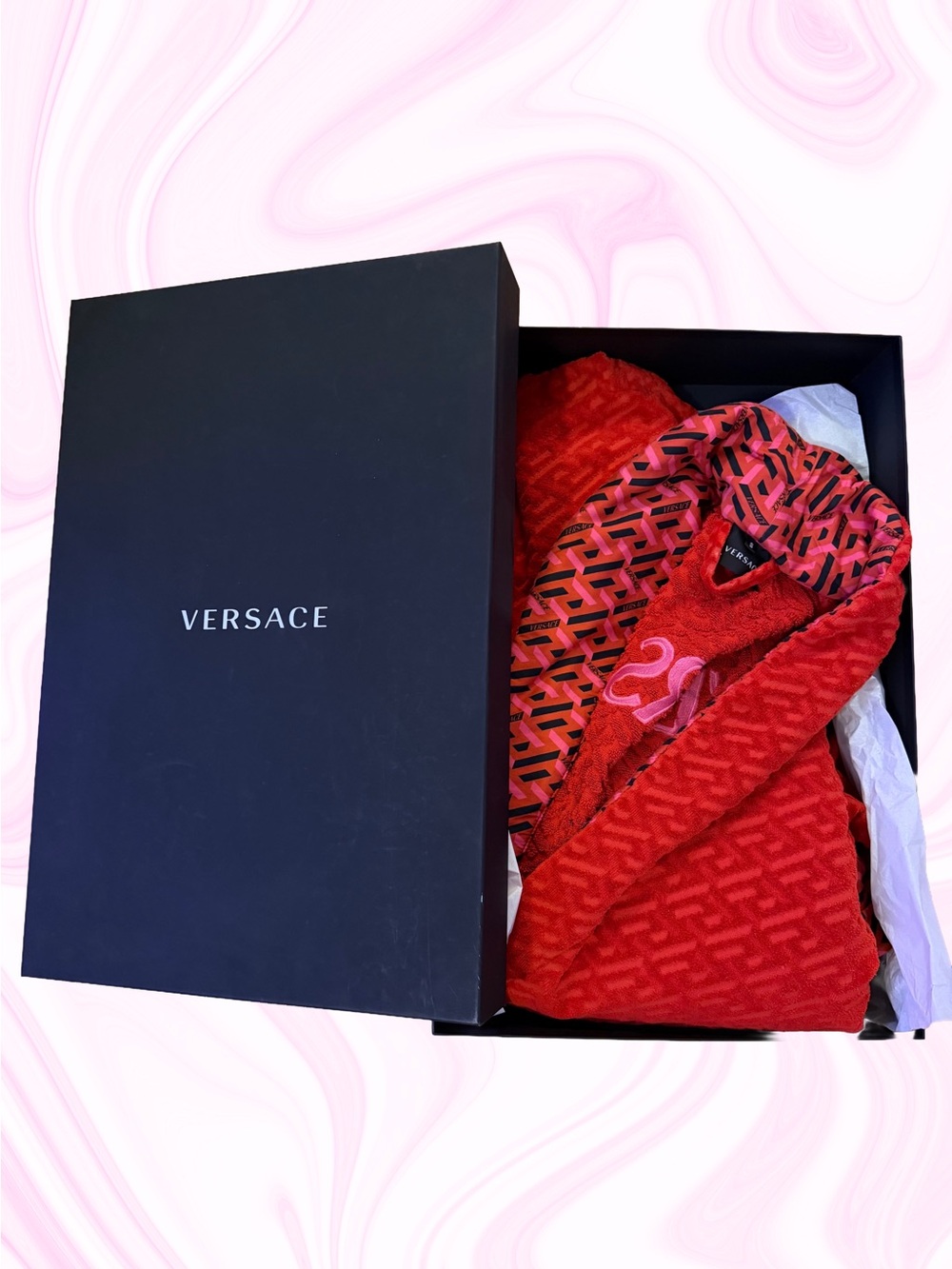 Versace Red Robe (Small) - Picture 3 of 11